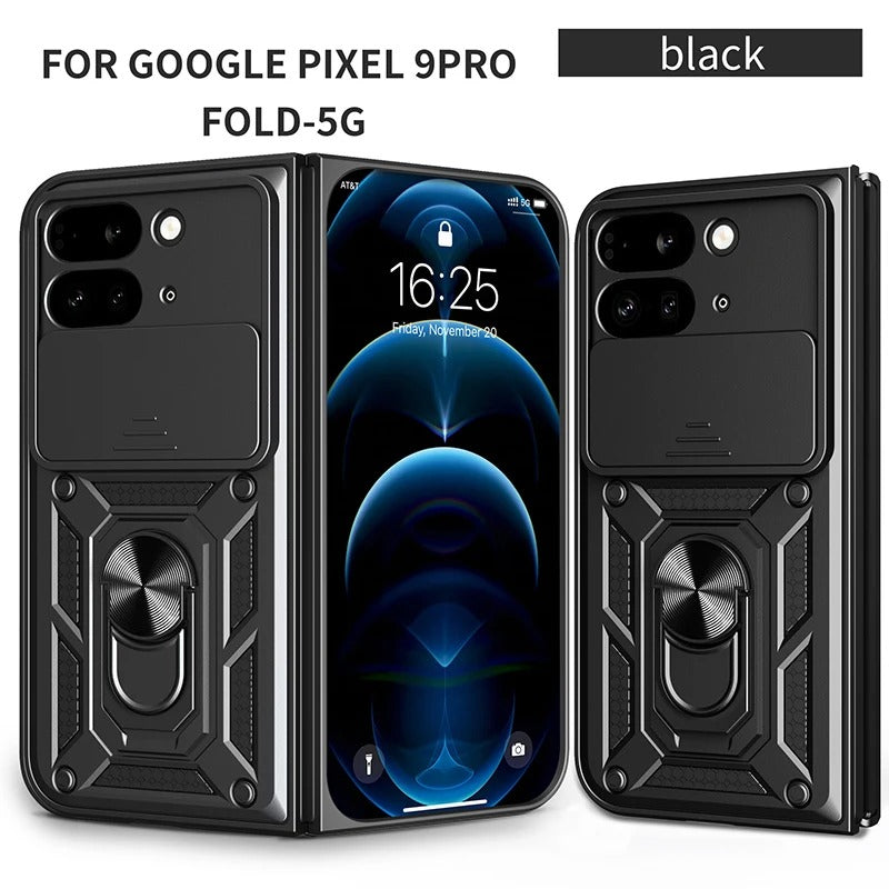 Shockproof Armor Case with Push-Window Camera Protection for Google Pixel 9 Pro Fold