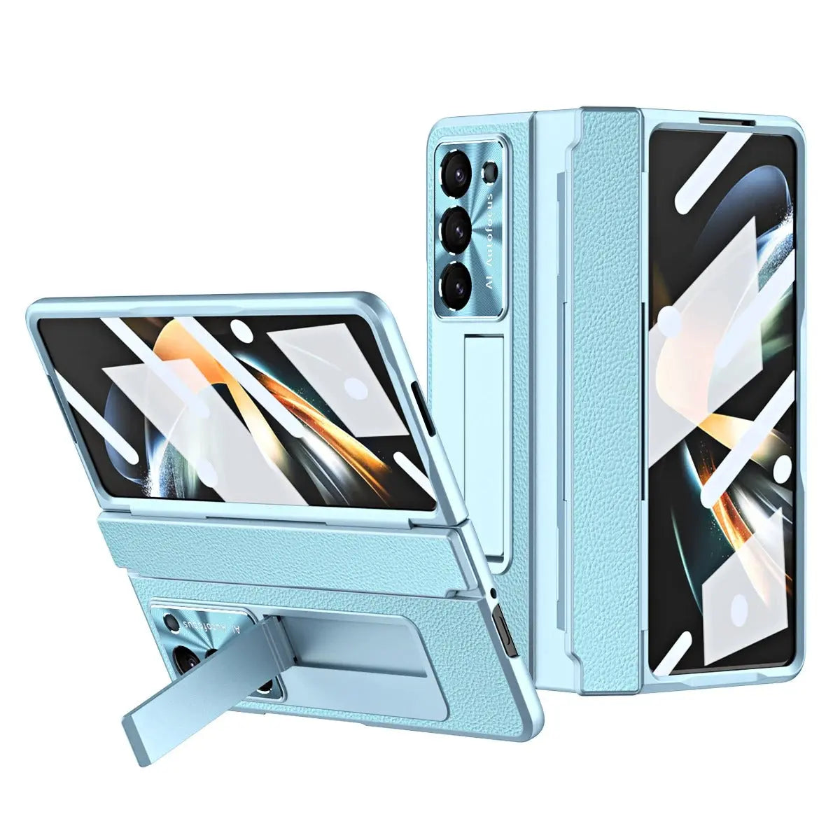 Premium Leather Kickstand Case for Galaxy Z Fold 6