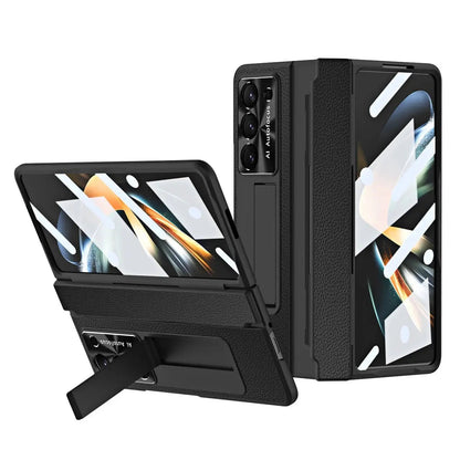 Premium Leather Kickstand Case for Galaxy Z Fold 6