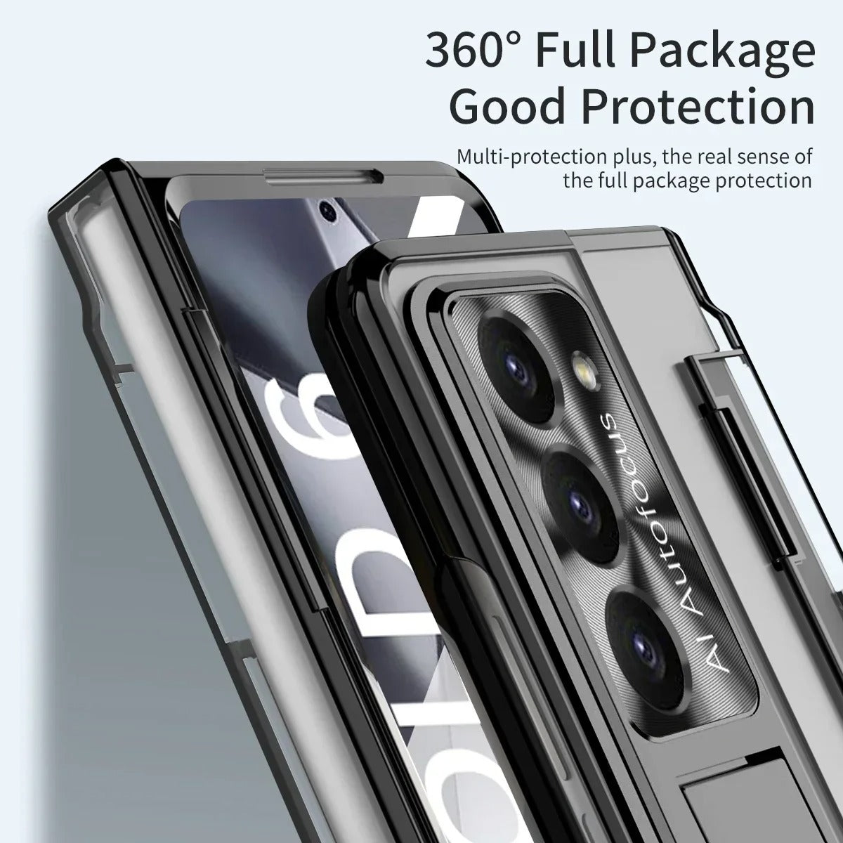 Ultimate Armor Electroplated Shockproof Phone Case with Screen Protector for Galaxy Z Fold Series