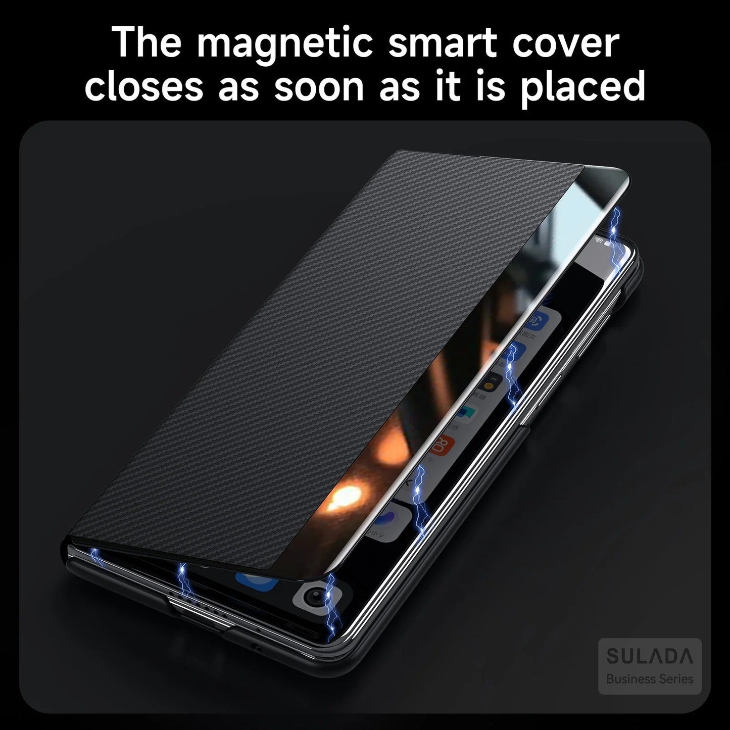 Sleek Kevlar Magnetic Wireless Charger Case for Galaxy Z Fold Series