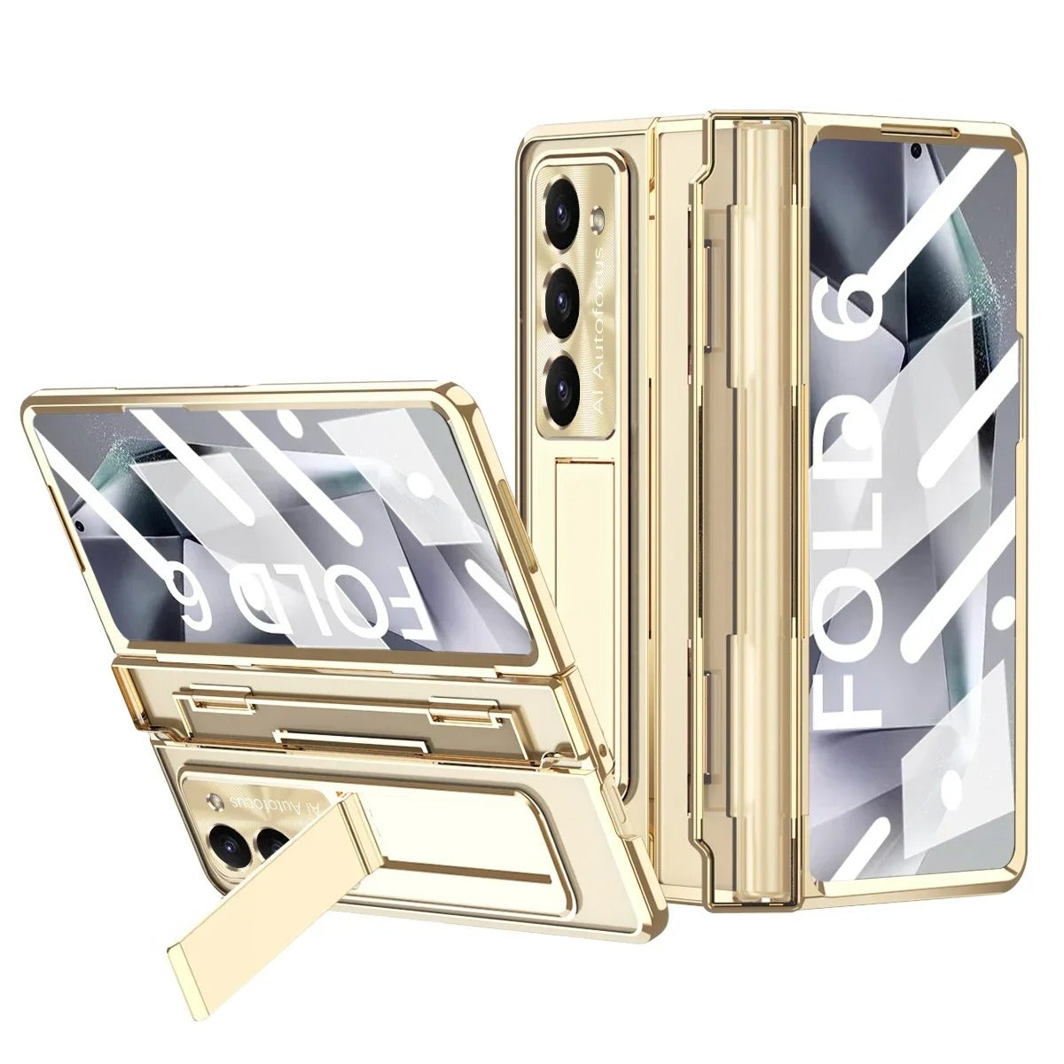 Ultimate Armor Electroplated Shockproof Phone Case with Screen Protector for Galaxy Z Fold Series